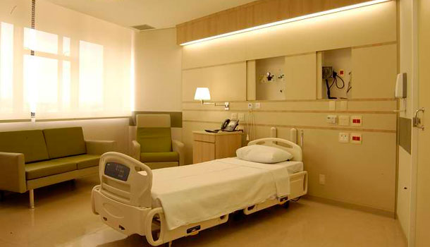 quarto do hospital albert einstein, já com o conceito aplicado l imagem: pini web